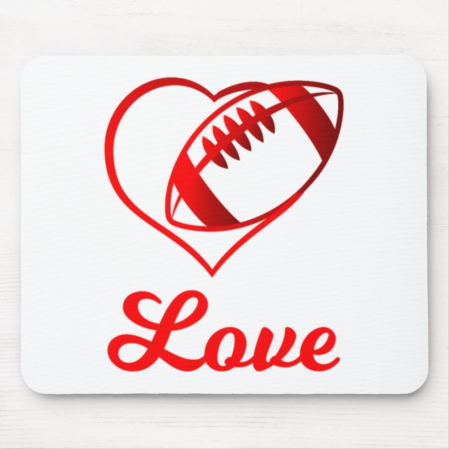 Tapis De Souris Valentines Day Gift For Football Lovers  (Devant)