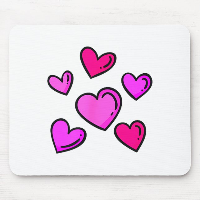 Tapis De Souris Valentines Day Hearts Love Graphic  (Devant)