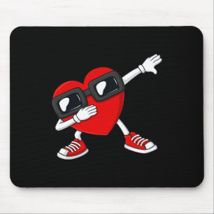Tapis De Souris Valentines Jour Dabbing Coeur Amusants Garçons Fil