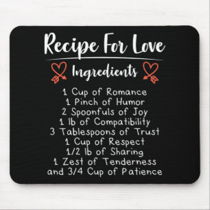 Tapis De Souris Valentines Love Poem Recette Pour Love Romance Cad