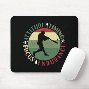 Tapis De Souris Valeurs de l'équipe de baseball motivationnel