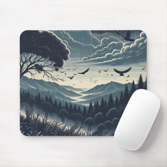 Tapis de souris Vallée de Minuit (Avec souris)