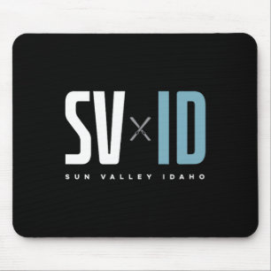 Tapis De Souris Vallée du Soleil Idaho Graphique Ski