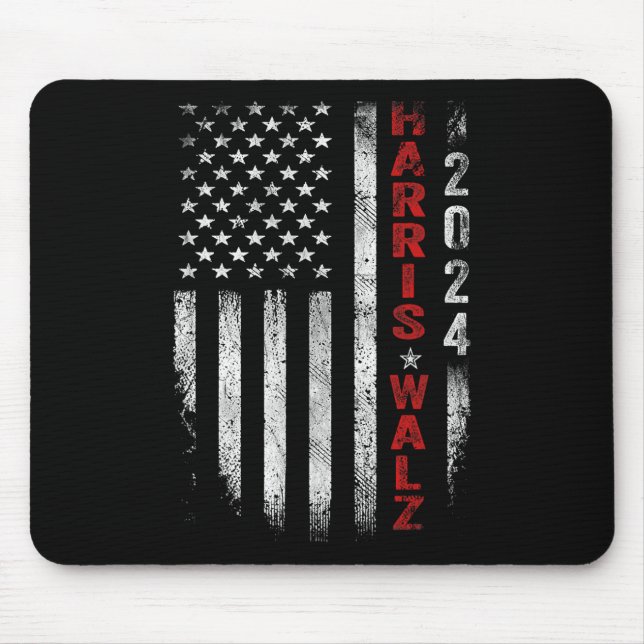 Tapis De Souris Valse 2024 Election Kamala Harris Tim Waltz 2024 2 (Devant)