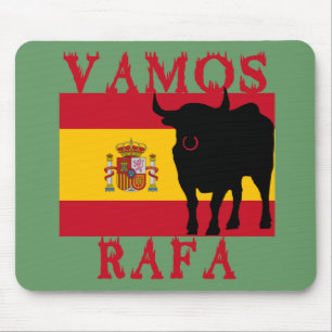 Tapis De Souris Vamos Rafa avec le drapeau de l'Espagne