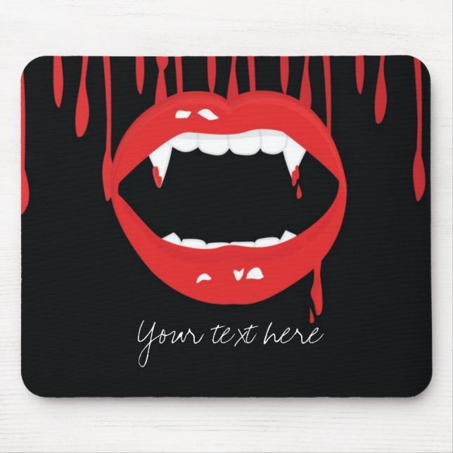Tapis de Souris Vampire Dégoulinant de Sang Hallow (Devant)