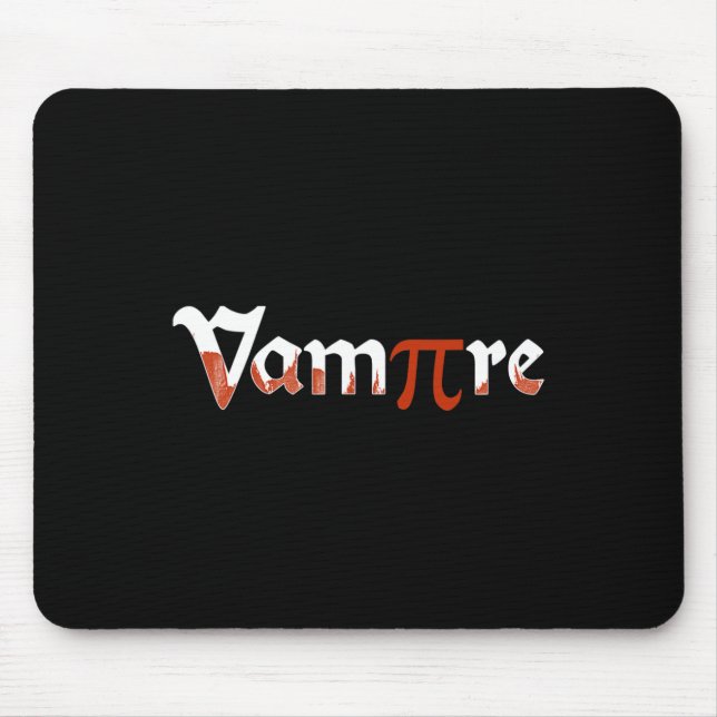 Tapis De Souris Vampire Funny Halloween Pi Jour Joke Costume Math  (Devant)