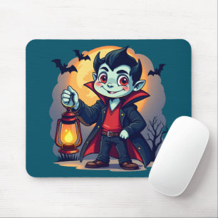 Tapis De Souris Vampire mignon avec Lantern Kawaii Halloween
