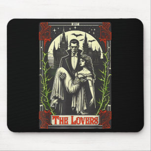 Tapis De Souris Vamre Monstre Dracula Et Mariée Les Amoureux Tarot