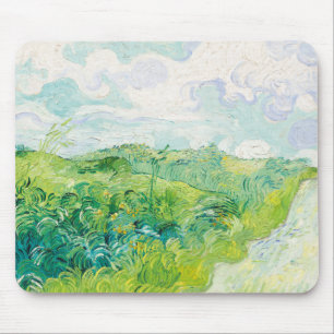 Tapis De Souris Van Gogh. Green Blé Fields Auvers. Impressionnisme