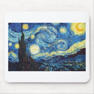 Tapis De Souris Van Gogh l'art vintage de la nuit étoilée 1889