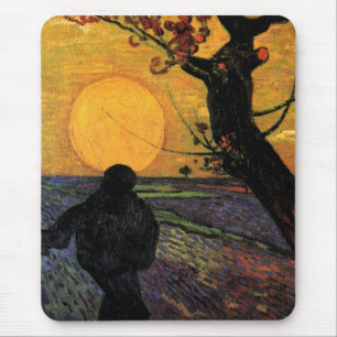 Tapis De Souris Van Gogh; Le semeur, paysan agricole vintage