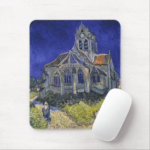 Tapis De Souris Van Gogh L'église d'Auvers-sur-Oise sous un ciel b