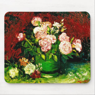 Tapis De Souris Van Gogh Peonies et Roses