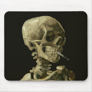 Tapis De Souris Van Gogh, squelette avec une cigarette allumée