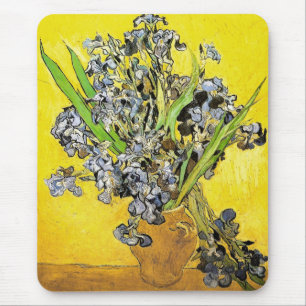 Tapis De Souris Van Gogh Still Life Vase, Irises (F678) Art