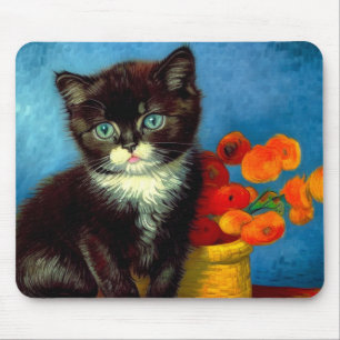 Tapis De Souris Van Gogh Tuxedo Cat