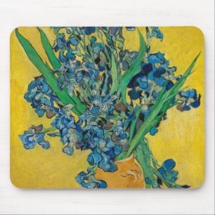 Tapis De Souris Van Gogh Vase avec Irises sur Yellow