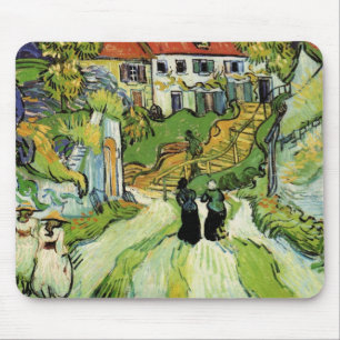 Tapis De Souris Van Gogh Village Street et Steps Auvers, Figures