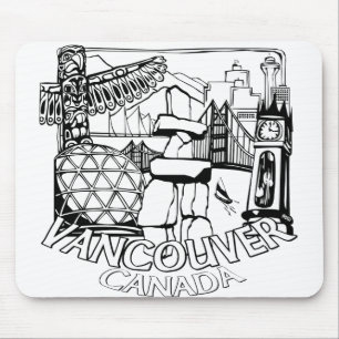 Tapis De Souris Vancouver Canada Souvenir Mousepad Vancouver Cadea