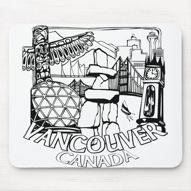 Tapis De Souris Vancouver Canada Souvenir Mousepad Vancouver Cadea (Devant)