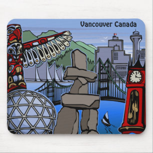 Tapis De Souris Vancouver Canada Souvenir Mousepad Vancouver Cadea
