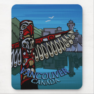 Tapis De Souris Vancouver Canada Souvenir Souris Pad Totem Poteau 