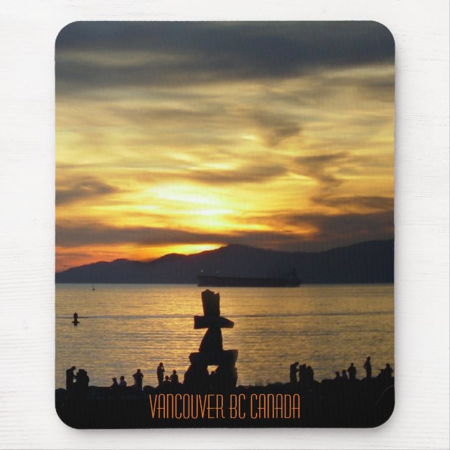 Tapis De Souris Vancouver Mousepad Souvenir Vancouver Sunset Cadea (Devant)
