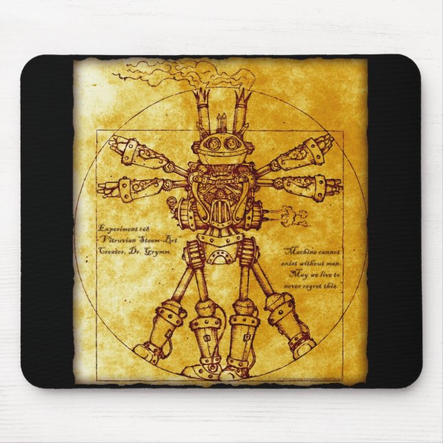 Tapis De Souris Vapeur-Bot de Vitruvian (Devant)