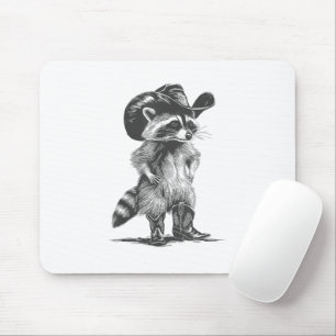 Tapis De Souris Vaqueur Raton Laveur Drôle Raton Laveur Graphique
