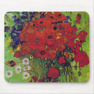 Tapis De Souris Vase avec Cornflowers et Poppies, Van Gogh