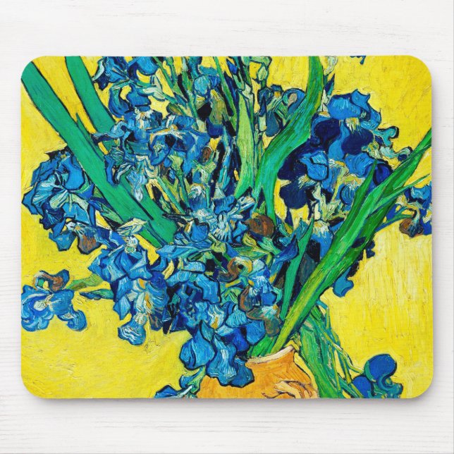 Tapis De Souris Vase avec Irises, Van Gogh (Devant)