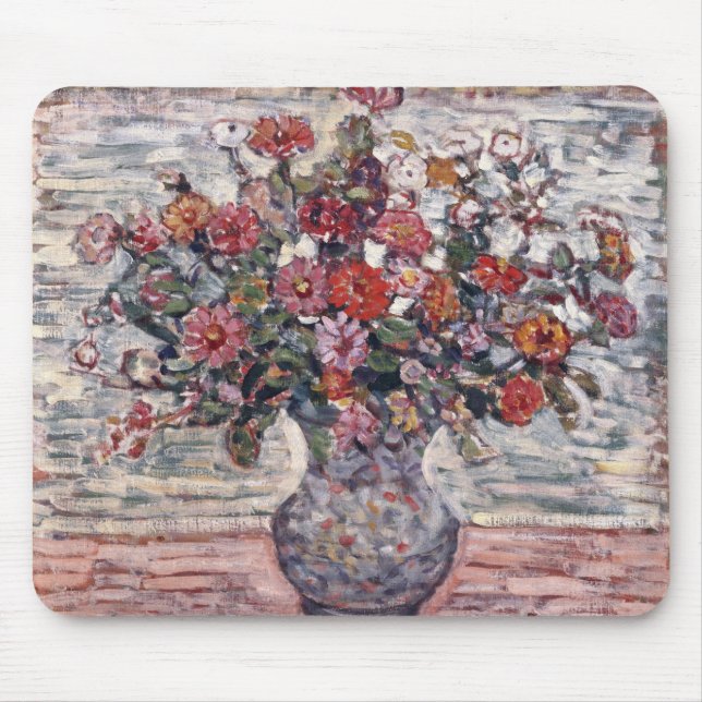 Tapis De Souris Vase of Flowers, Zinnias by Maurice Prendergast (Devant)