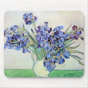 Tapis De Souris Vase Still Life avec Irises par Vincent van Gogh