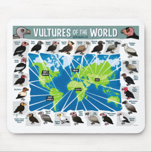 Tapis De Souris Vautours de la carte du monde