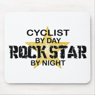Tapis De Souris Vedette du rock de cycliste par nuit
