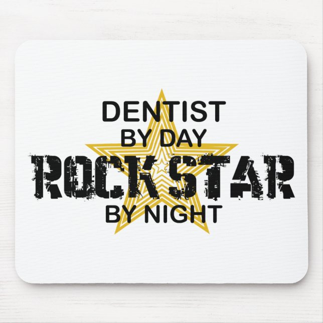 Tapis De Souris Vedette du rock de dentiste par nuit (Devant)