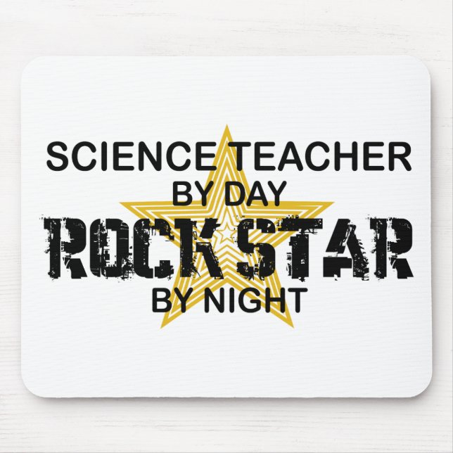 Tapis De Souris Vedette du rock de professeur de Sciences par nuit (Devant)