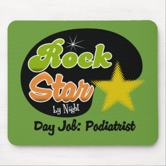 Tapis De Souris Vedette du rock par nuit - pédicure du travail de