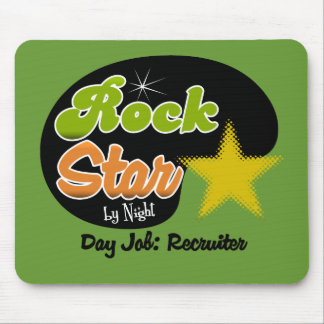 Tapis De Souris Vedette du rock par nuit - recruteur du travail de