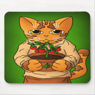 Tapis De Souris Vegan Gardener Chat