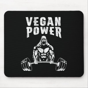 Tapis De Souris Vegan Power Gorilla Bodybuilding Gym Working Desig