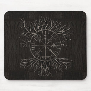 Tapis De Souris Vegvisir et arbre de la vie Yggdrasil