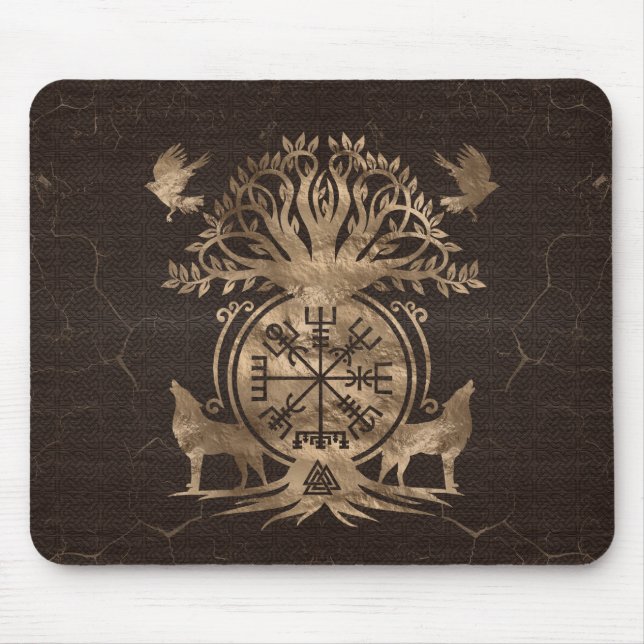 Tapis De Souris Vegvisir - Viking Compas Ornement (Devant)