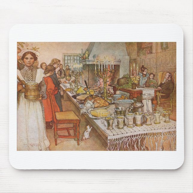 Tapis De Souris Veille de Noël Carl Larsson 1904 (Devant)