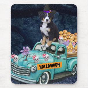 Tapis De Souris Veillée d'Halloween de montagnes bernoises Camion
