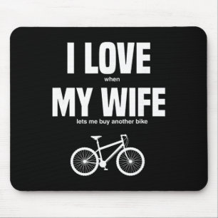 Tapis De Souris Vélo de Montagne J'adore Quand Ma Femme Me Laisse