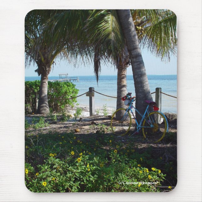 Tapis De Souris Vélo et océan Mousepad de Coloful (Devant)