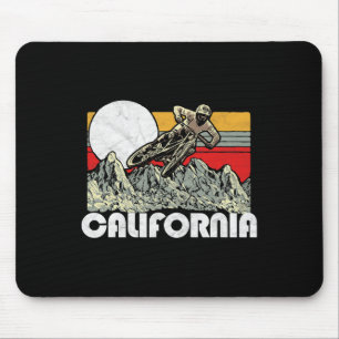Tapis De Souris Vélo tout terrain Californie Vibe Rétro Vintage 80