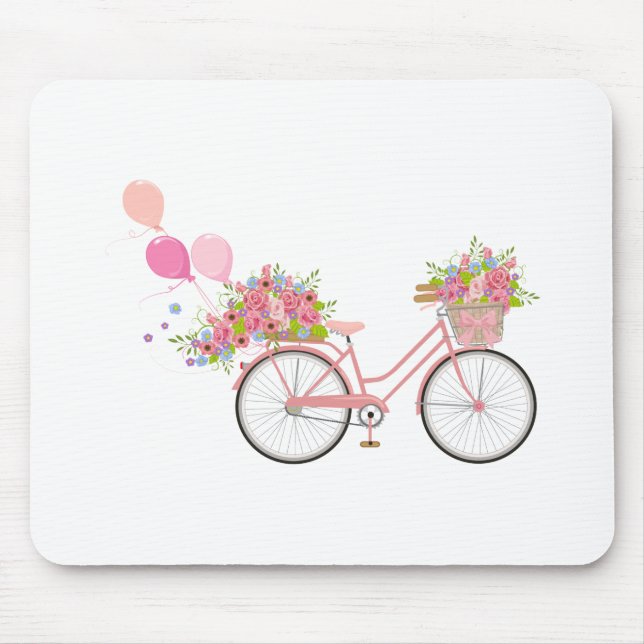 Tapis De Souris Vélo Whimsical Rose (Devant)